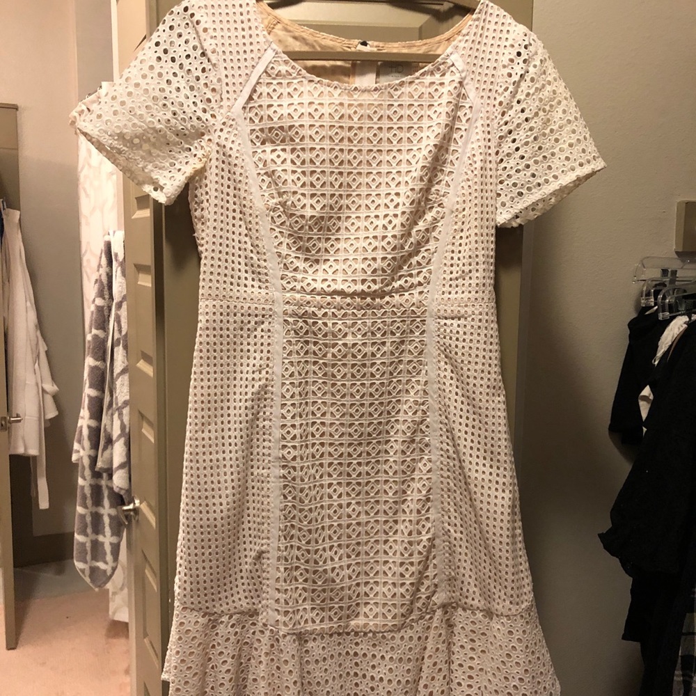 White eyelet dress